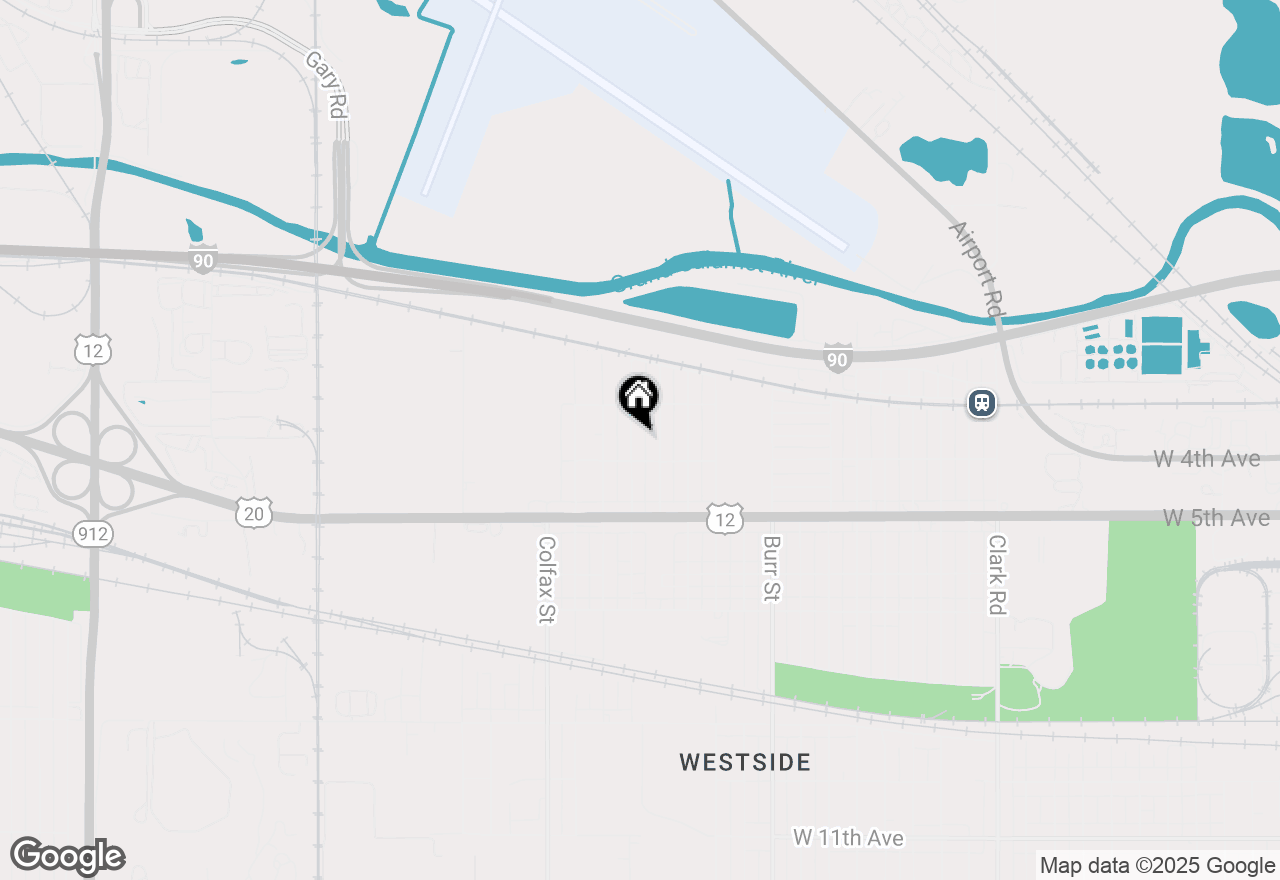 Map of 349 Dallas Street, Gary, IN 46406