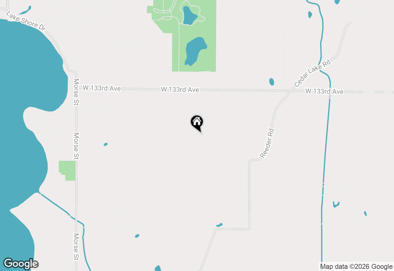 Map of 5883 W 134th Avenue, Cedar Lake, IN 46303