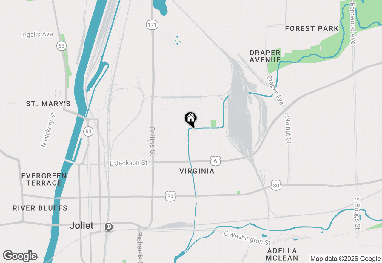 Map of 519 Garnsey Avenue, Joliet, IL 60432