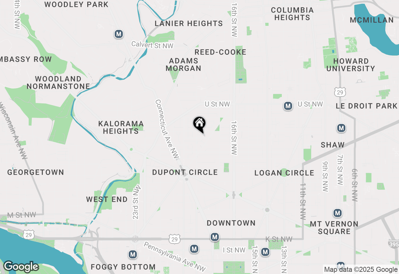 Map of 1735 Riggs Place Nw, Washington, DC 20009