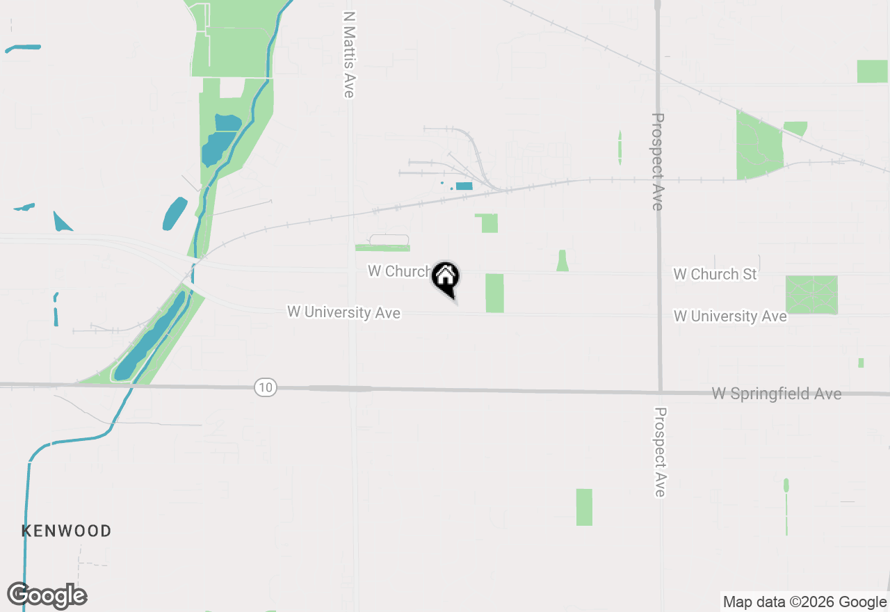 Map of 1508 W University Avenue, Champaign, IL 61821