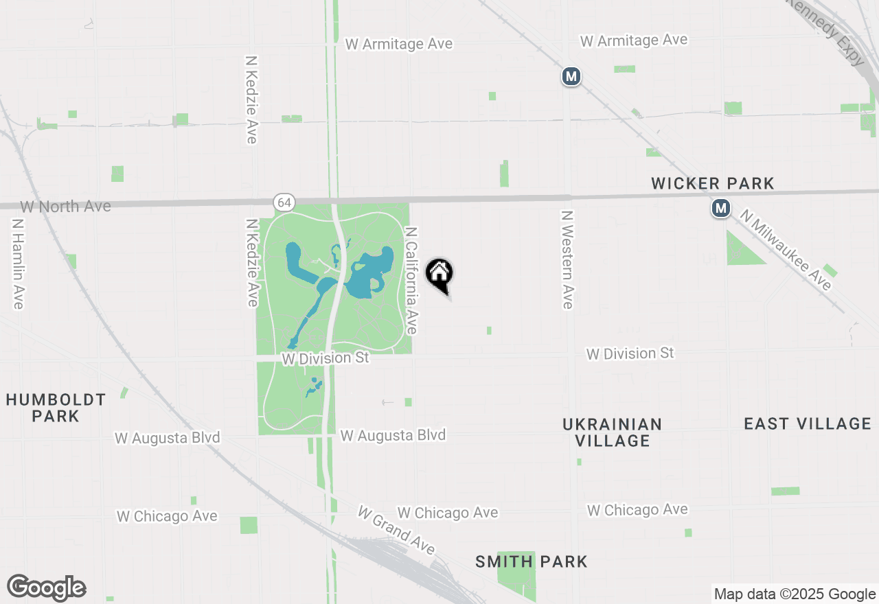 Map of 2717 W Evergreen Avenue #1N, Chicago, IL 60622