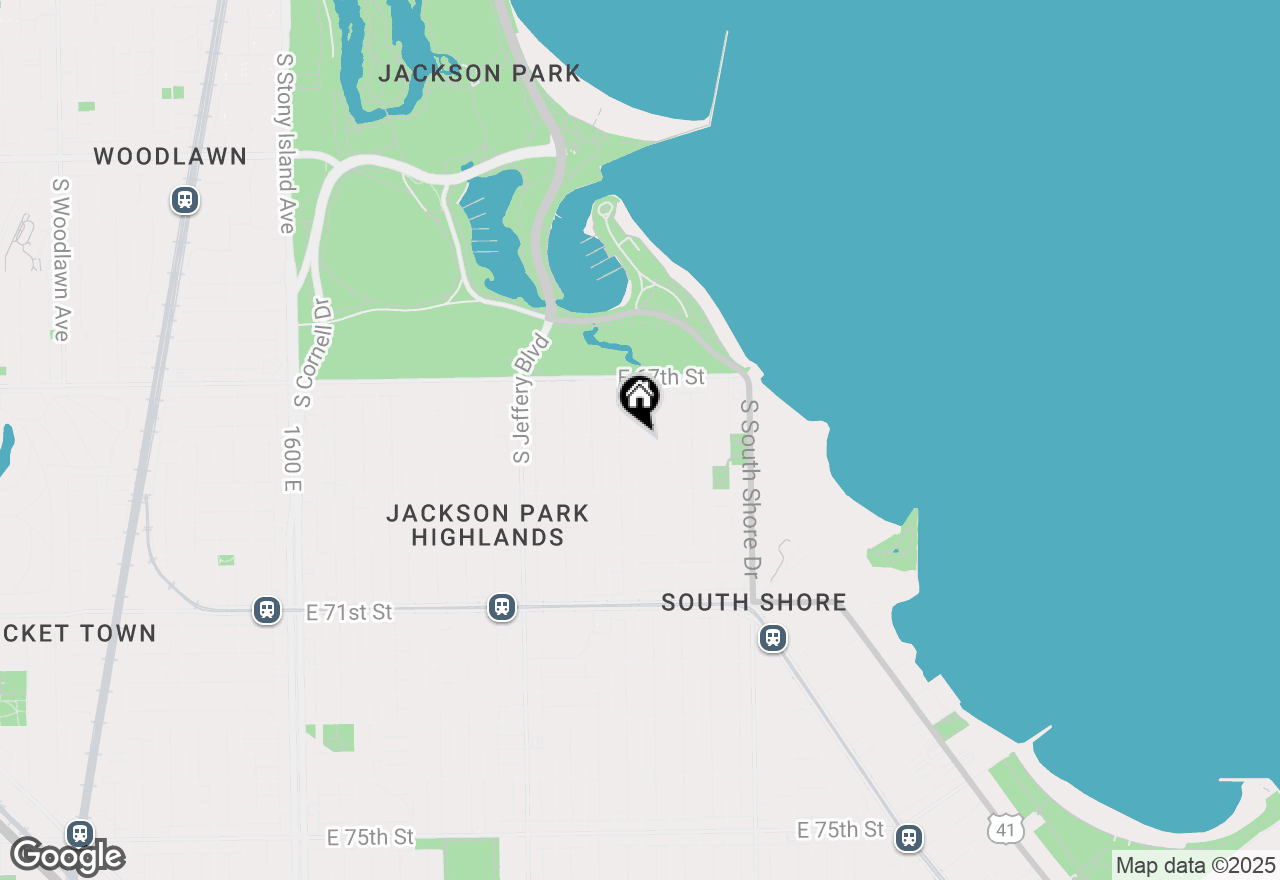 Map of 6801 S Paxton Avenue #3A, Chicago, IL 60649