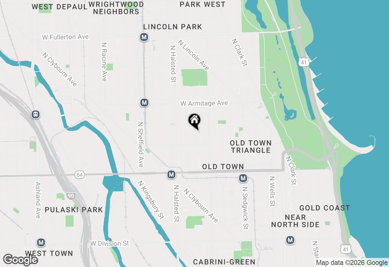 Map of 1841 N Orchard Street, Chicago, IL 60614