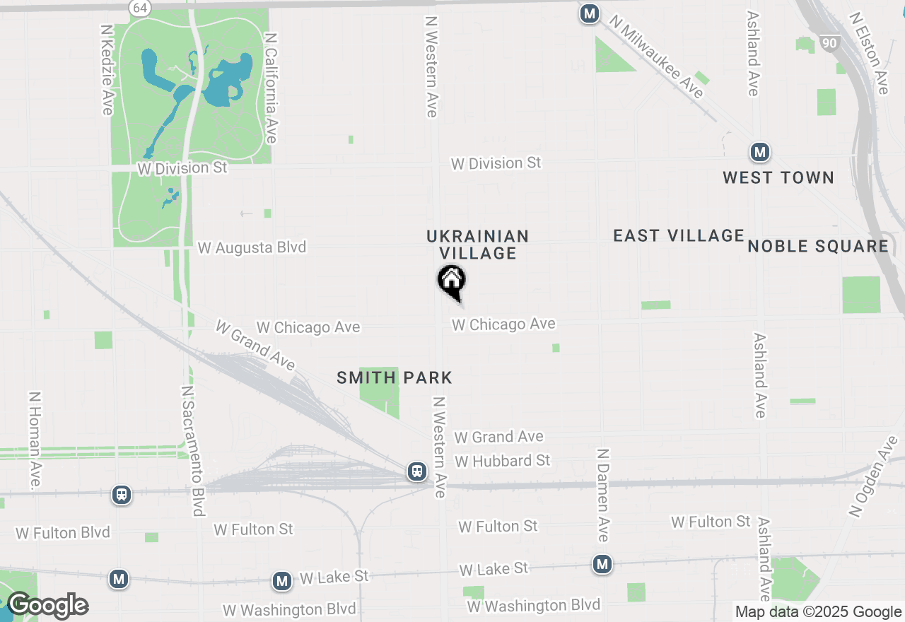 Map of 2343 W Rice Street #3W, Chicago, IL 60622