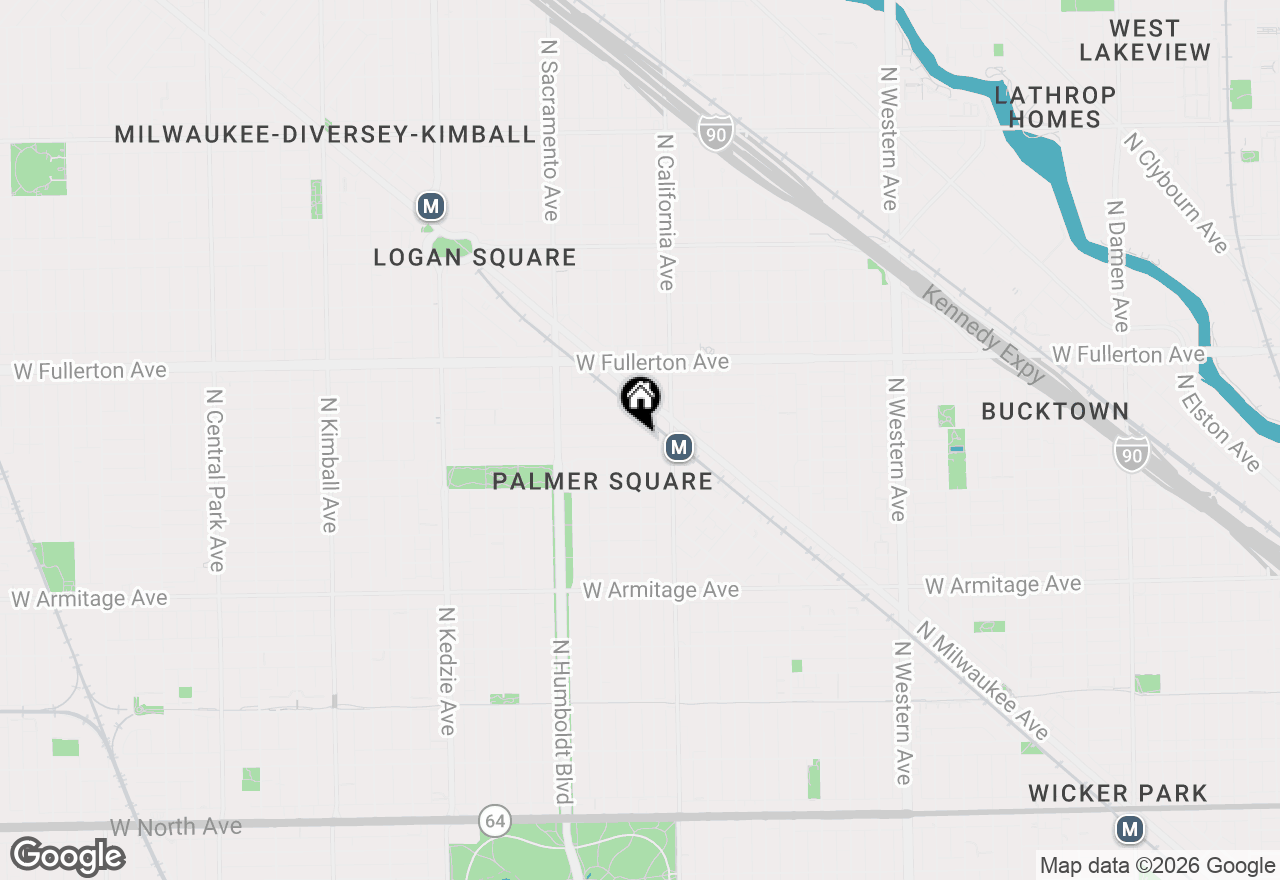 Map of 2833 W Lyndale Street #2, Chicago, IL 60647