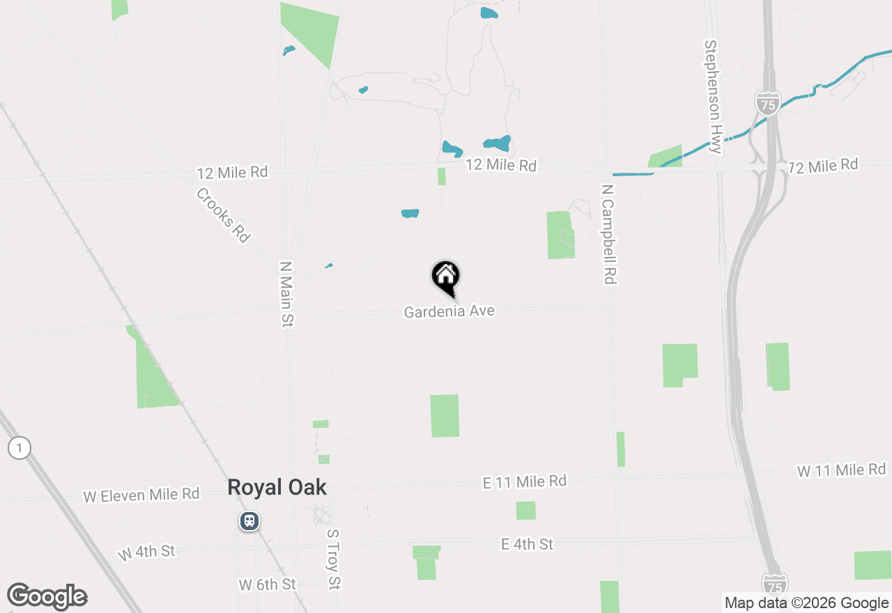 Map of 827 Gardenia Avenue, Royal Oak, MI 48067