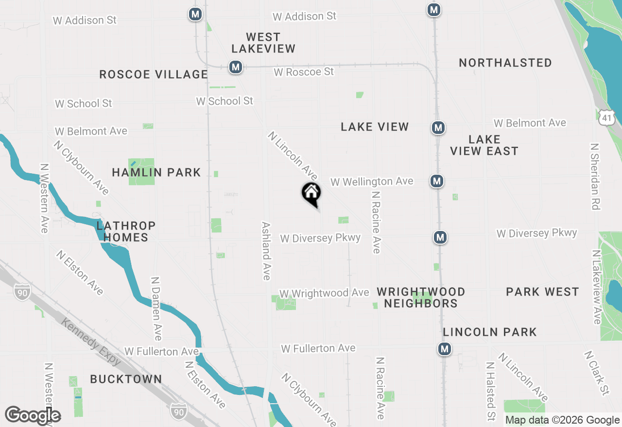 Map of 1419 W George Street #G, Chicago, IL 60657