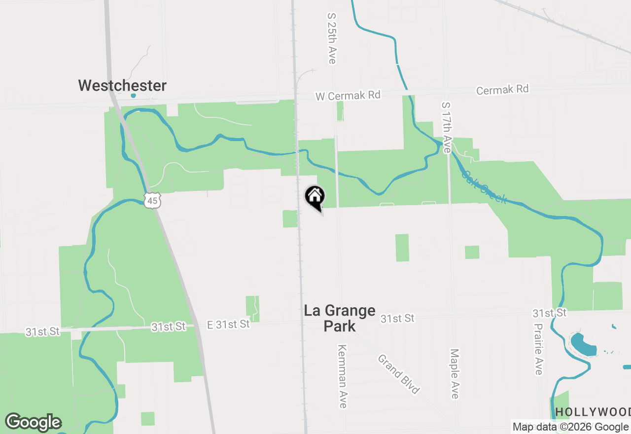 Map of 1531 Beach Avenue, La Grange Park, IL 60526