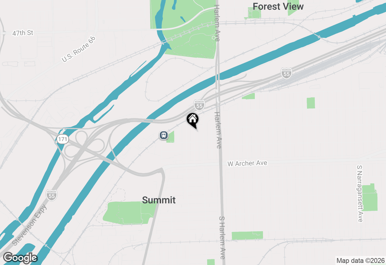 Map of 5330 S 73rd Court, Summit, IL 60501