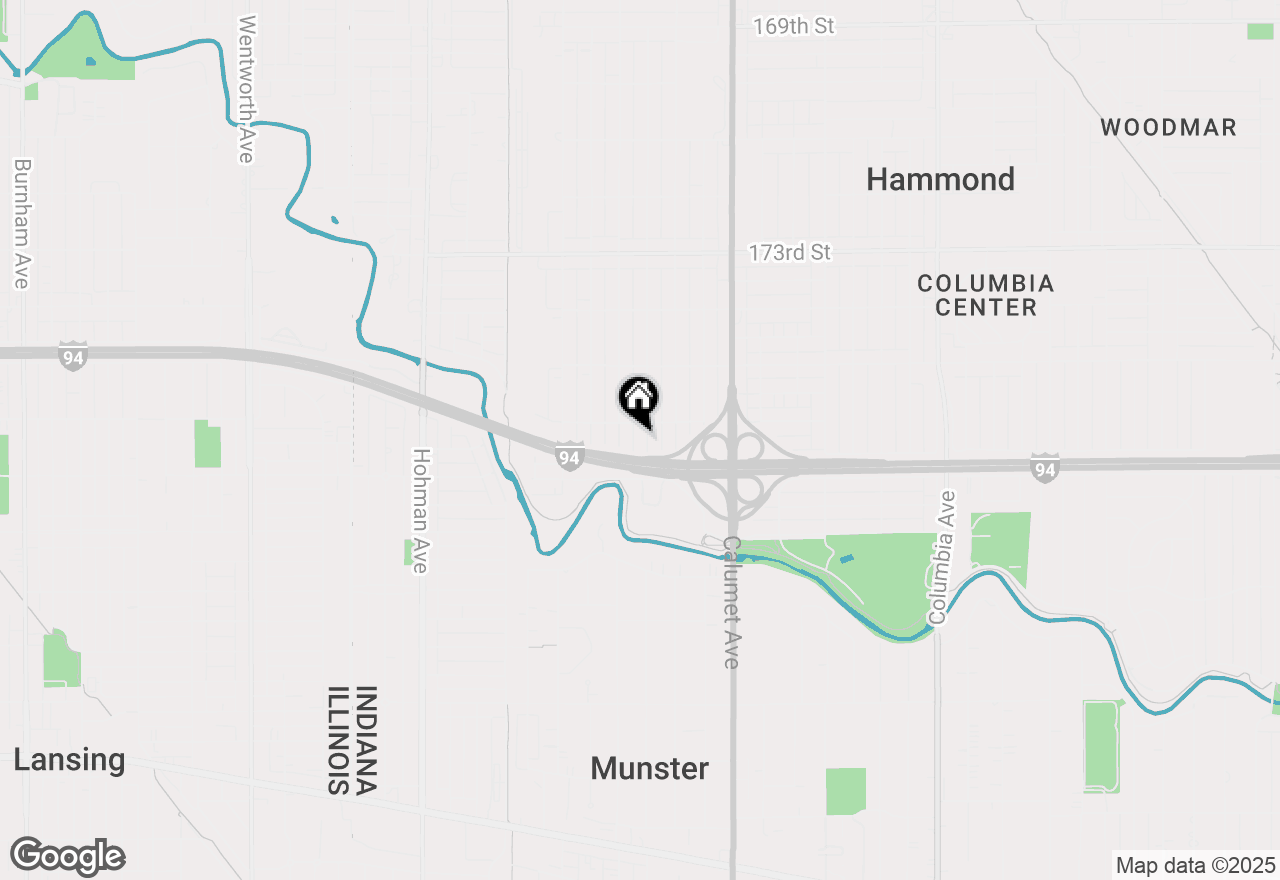 Map of 7618 Monroe Avenue, Hammond, IN 46324
