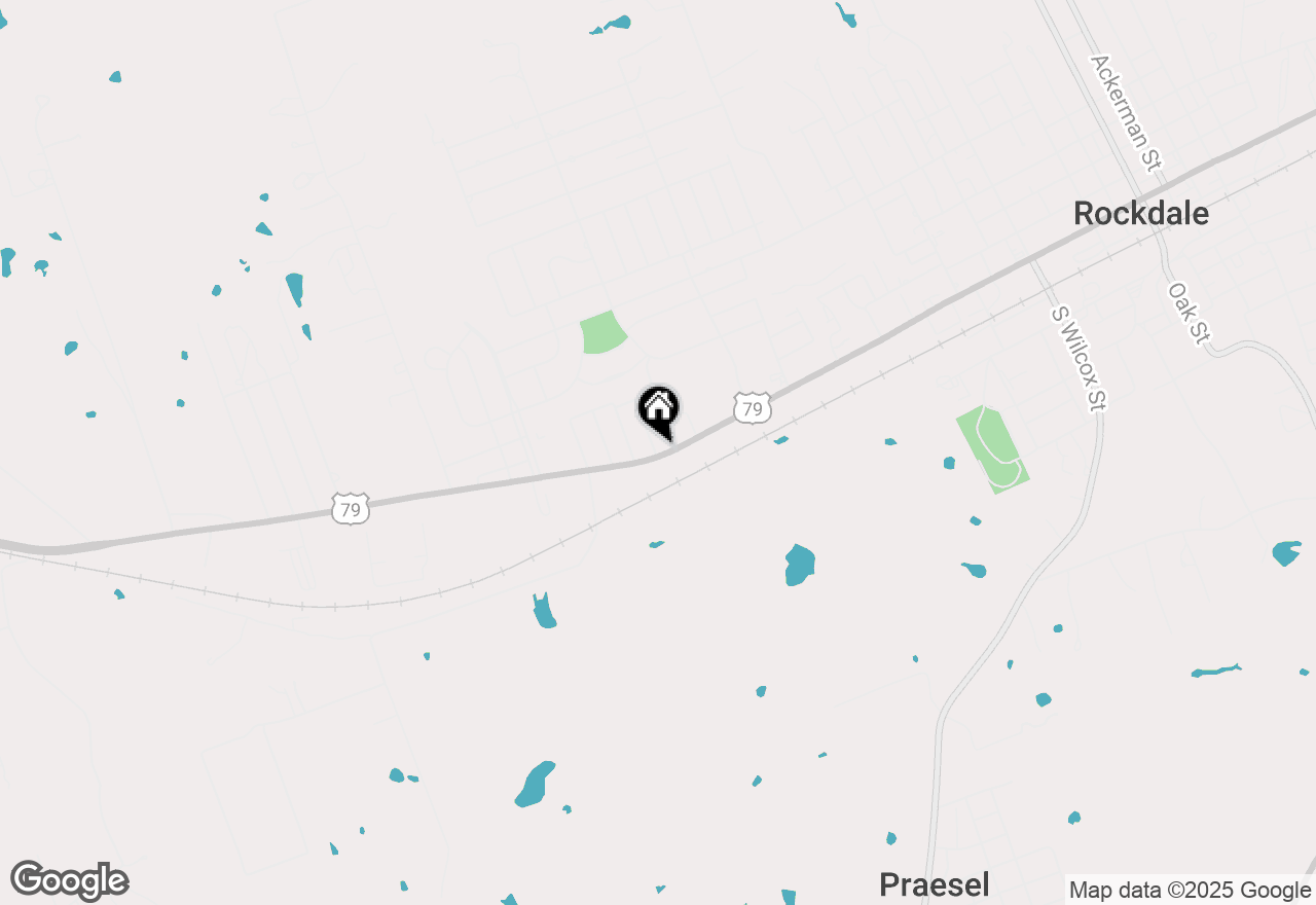 Map of 1614 W Cameron Ave, Rockdale, TX 76567