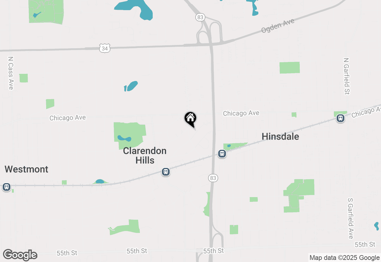 Map of 59 Norfolk Avenue, Clarendon Hills, IL 60514