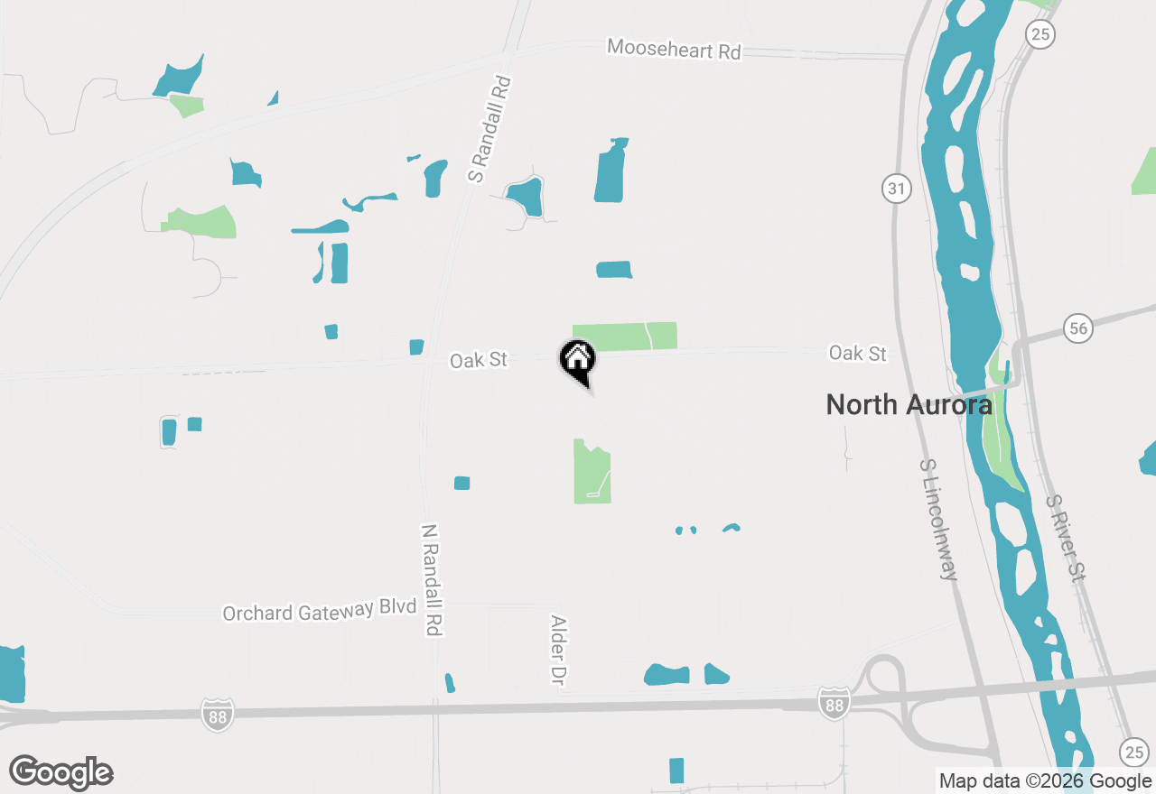 Map of 4 S Cypress Lane, North Aurora, IL 60542