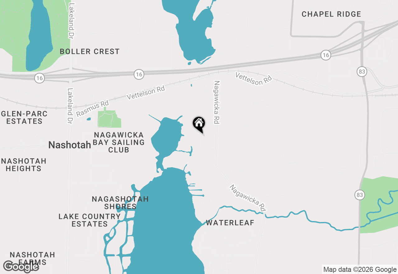 Map of 4009 Hickory Knoll Rd, Hartland, WI 53029
