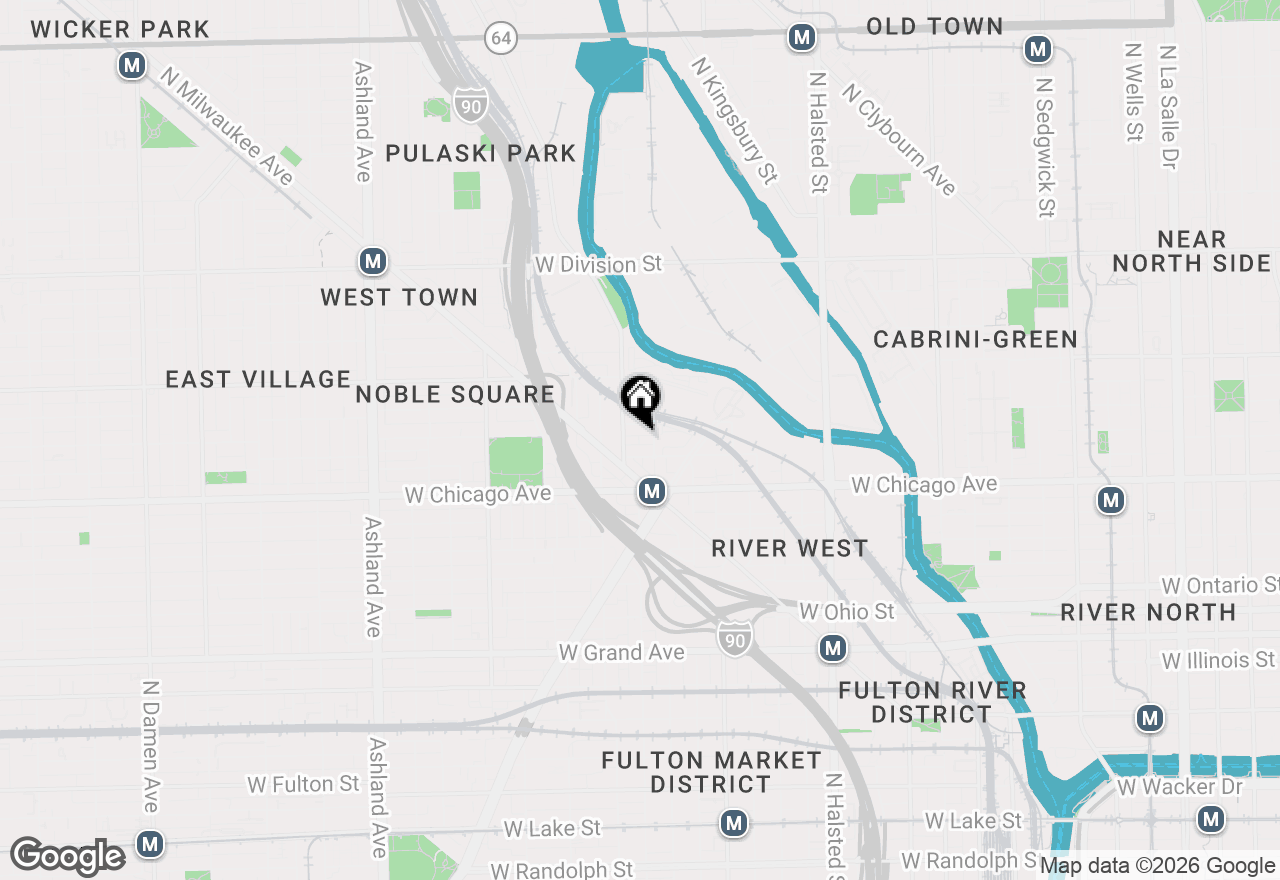 Map of 854 N May Street #2S, Chicago, IL 60642