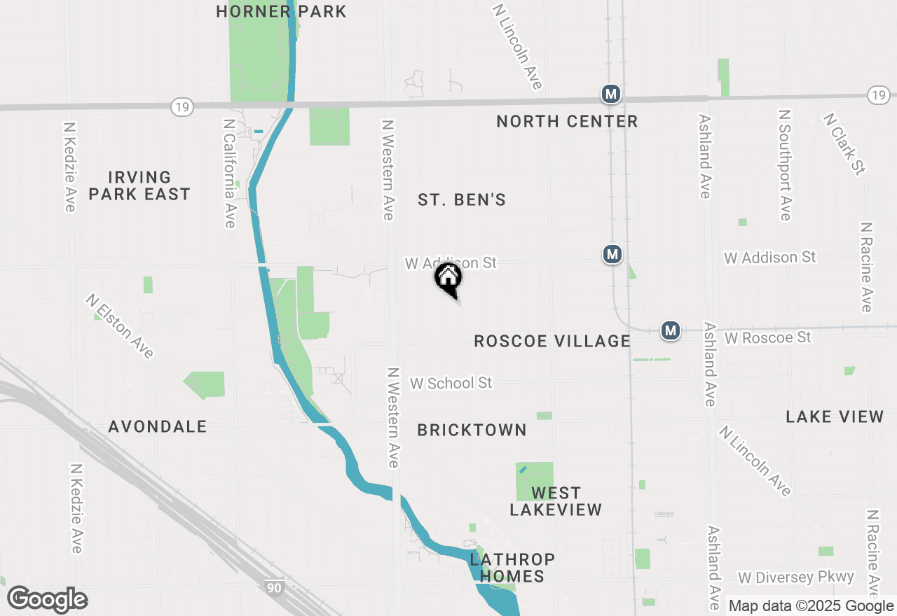 Map of 3452 N Bell Avenue, Chicago, IL 60618