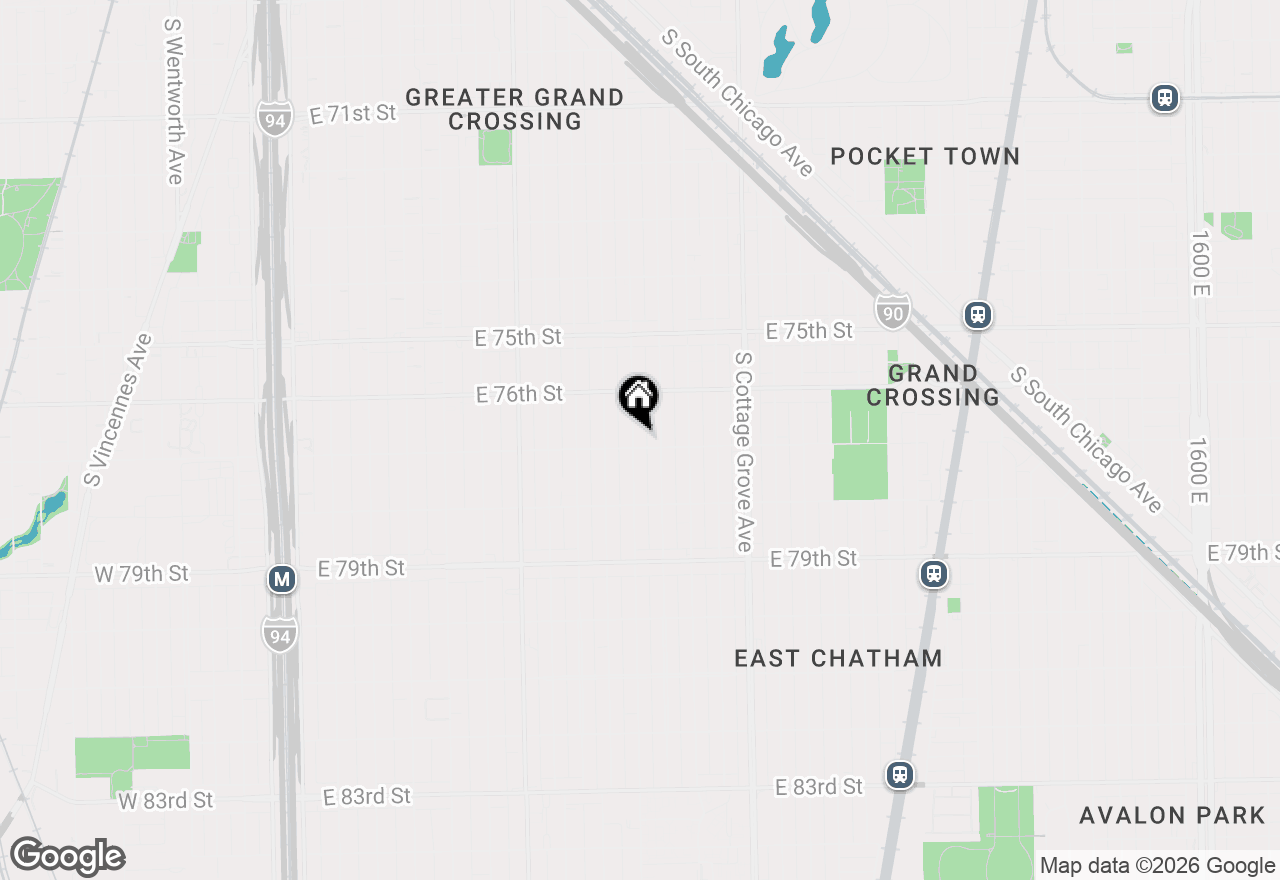 Map of 7653 S Saint Lawrence Avenue, Chicago, IL 60619