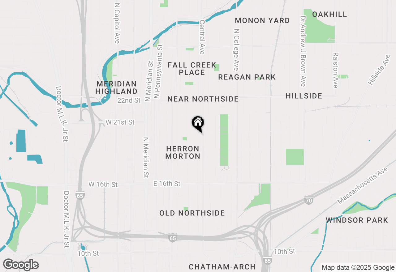 Map of 1952 Central Avenue, Indianapolis, IN 46202
