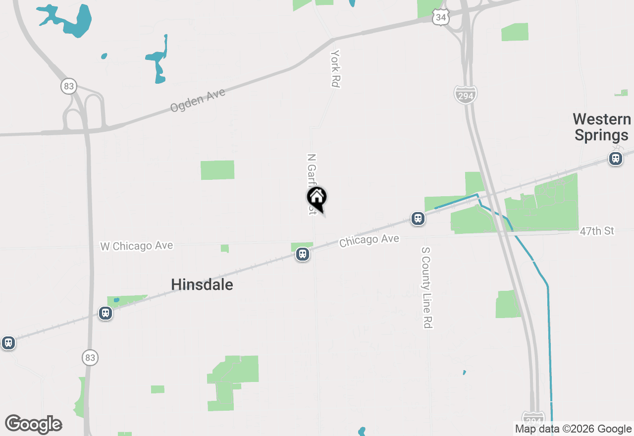 Map of 105 E Maple Street, Hinsdale, IL 60521
