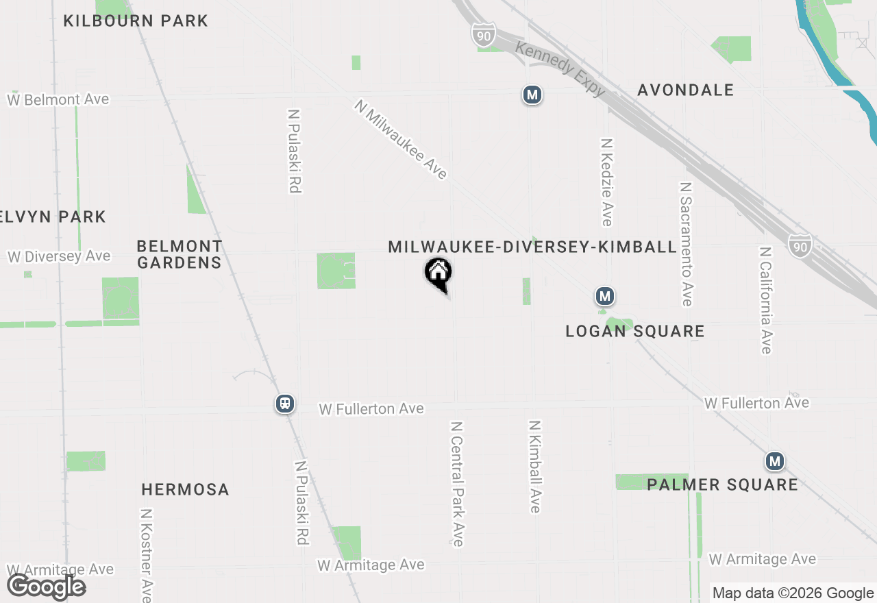 Map of 2643 N Monticello Avenue, Chicago, IL 60647