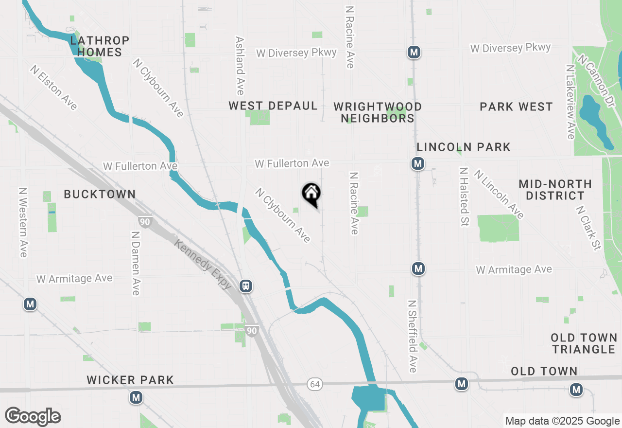 Map of 1334 W Webster Avenue #B, Chicago, IL 60614