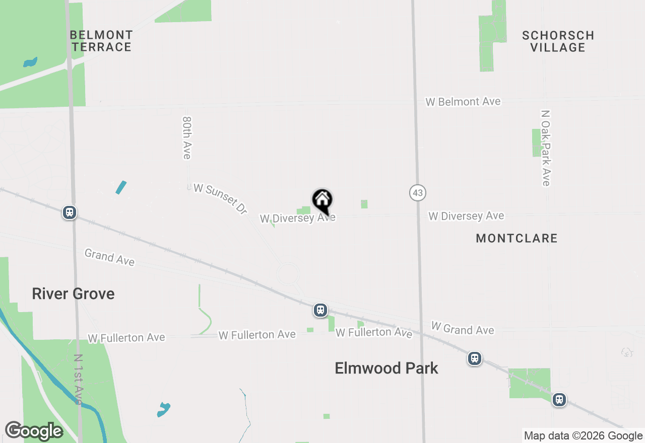 Map of 2741 N 75th Court #101, Elmwood Park, IL 60707