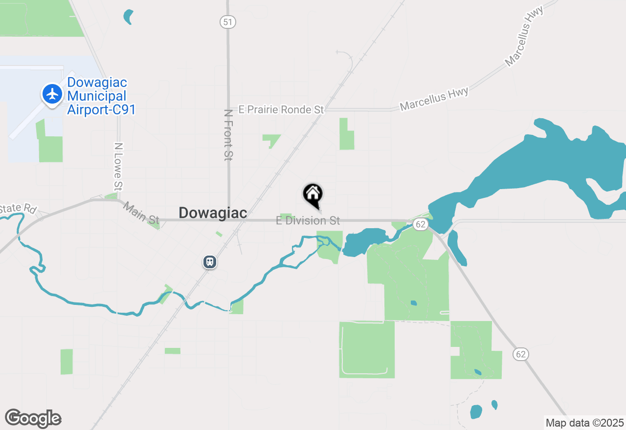 Map of 423 E Division Street, Dowagiac, MI 49047