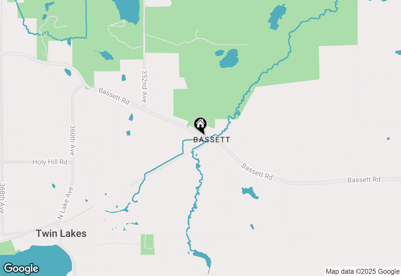 Map of 34437 Bassett Rd, Burlington, WI 53105