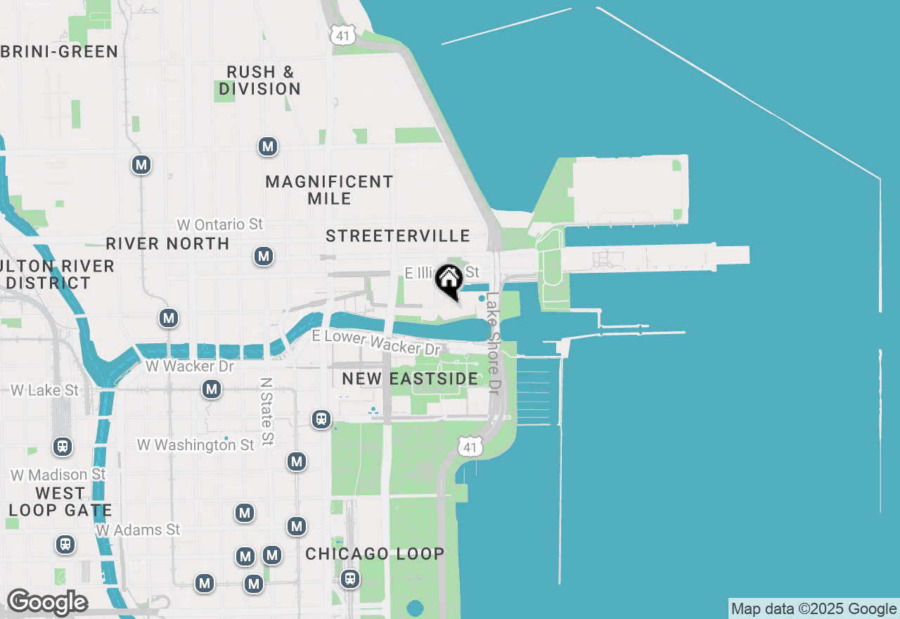 Map of 415 E North Water Street #2305, Chicago, IL 60611