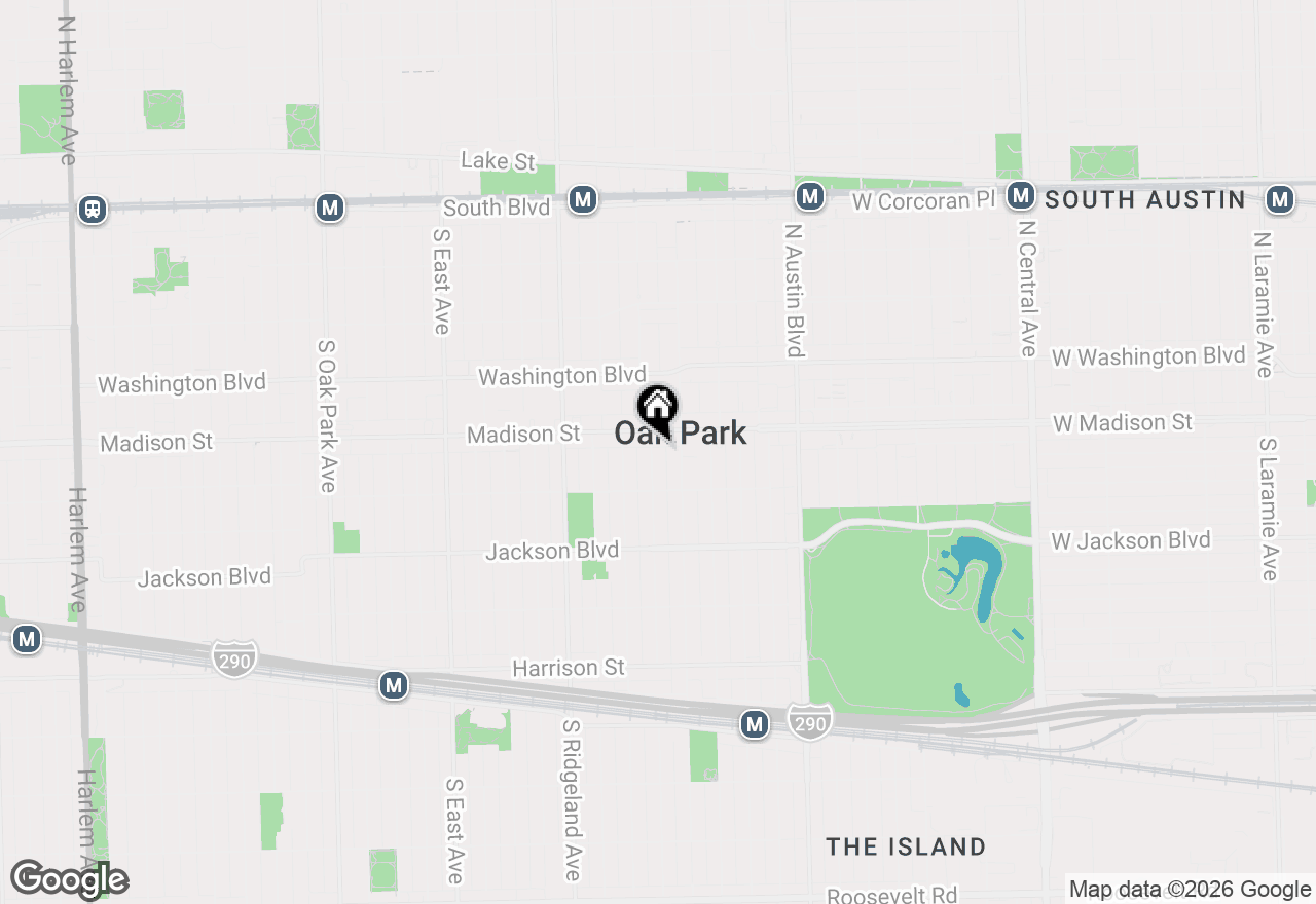 Map of 512 S Harvey Avenue, Oak Park, IL 60304