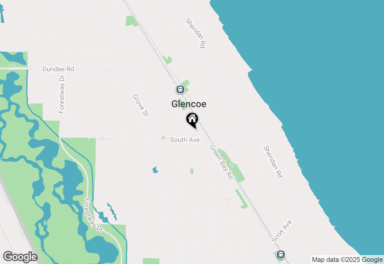 Map of 340 Hawthorn Avenue, Glencoe, IL 60022