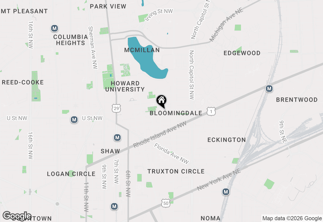 Map of 150 V Street Nw #V206, Washington, DC 20001