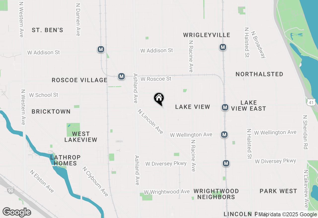 Map of 1423 W Belmont Avenue, Chicago, IL 60657