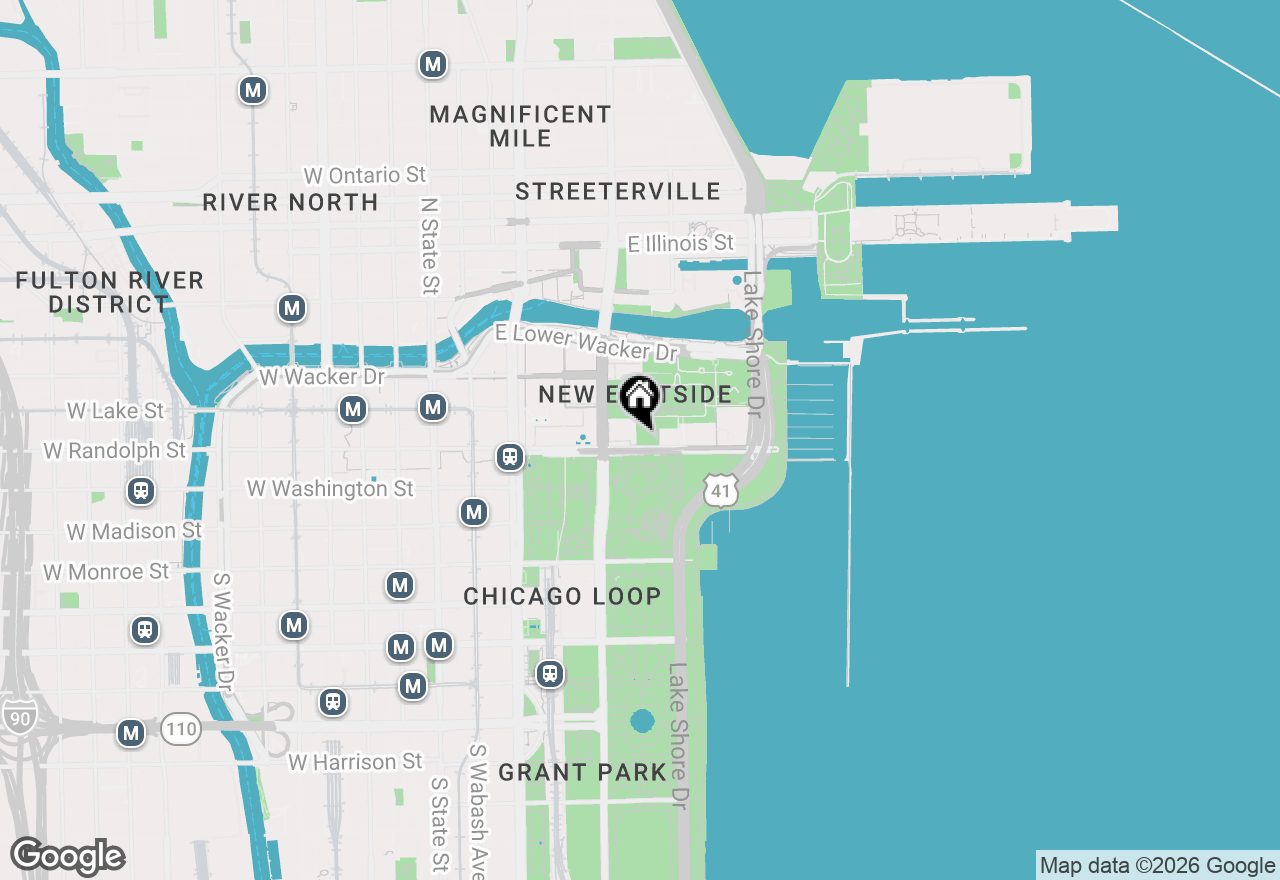 Map of 340 E Randolph Street #2801, Chicago, IL 60601
