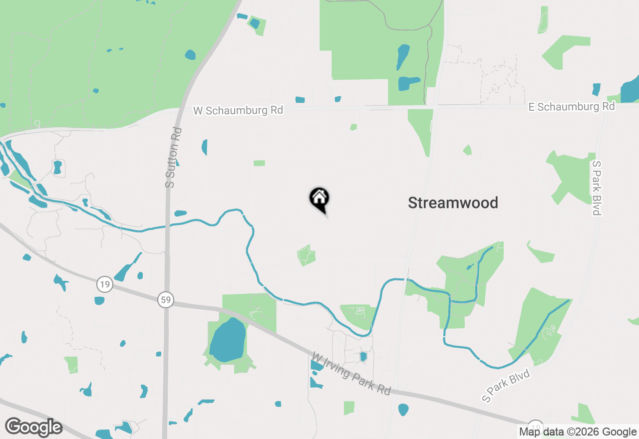 Map of 176 Jefferson Lane, Streamwood, IL 60107