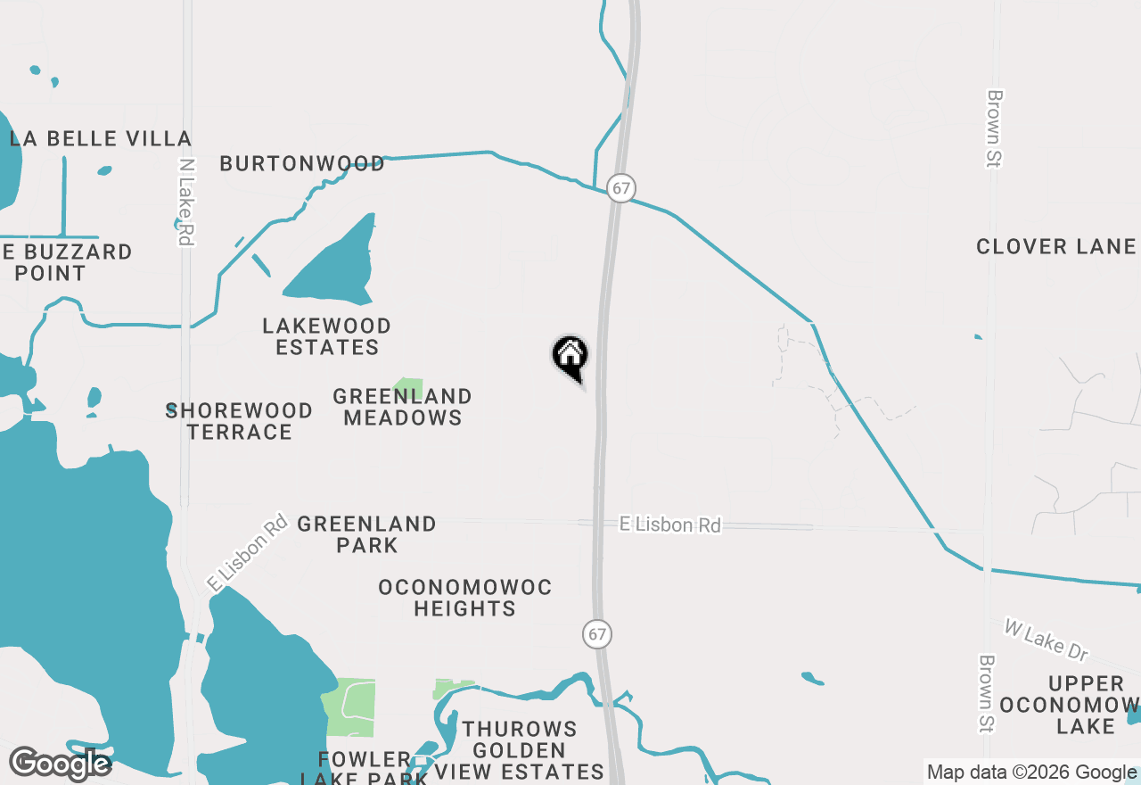 Map of 1223 Ridgeside Rd, Oconomowoc, WI 53066