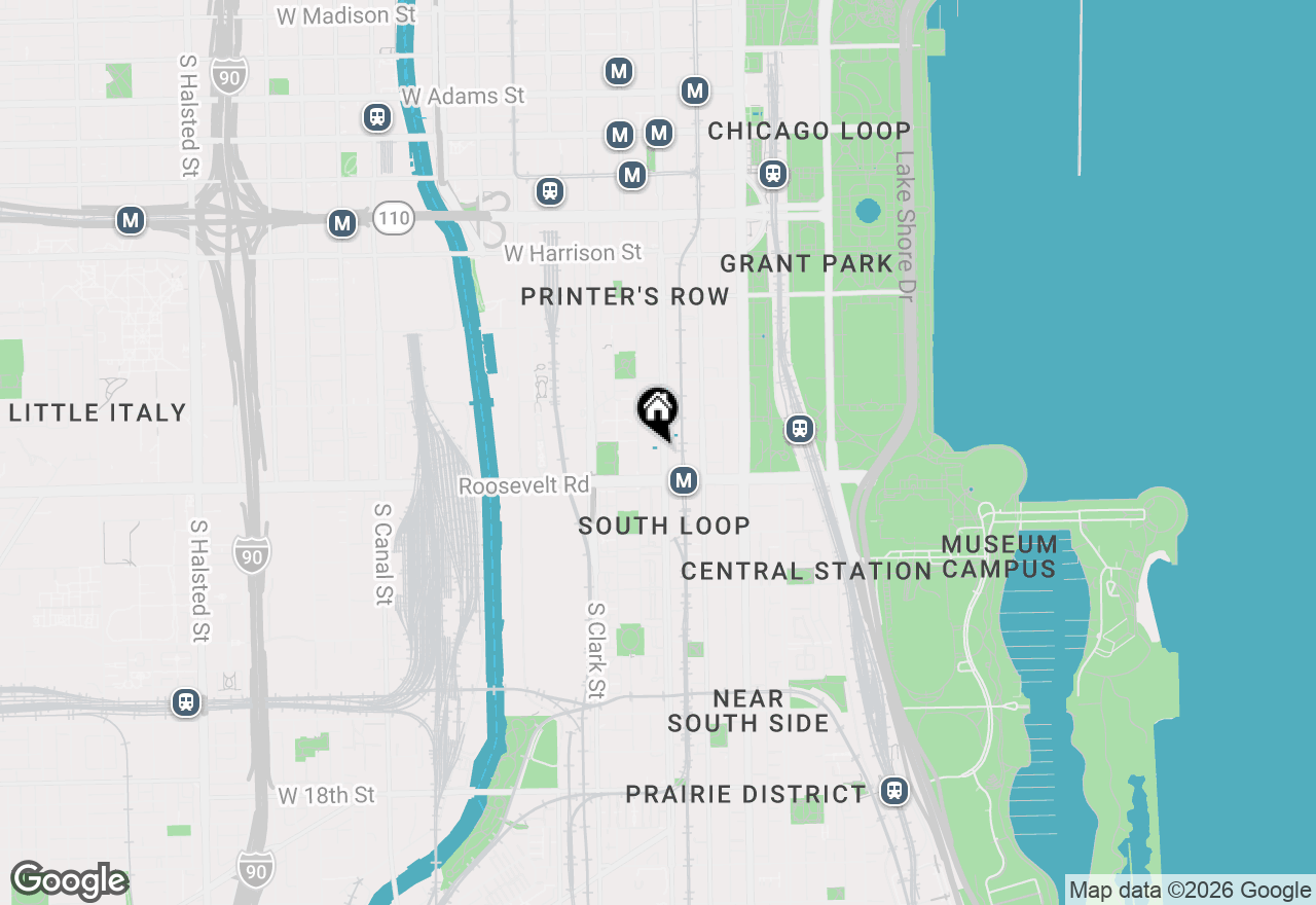 Map of 1153 S Plymouth Court #C, Chicago, IL 60605