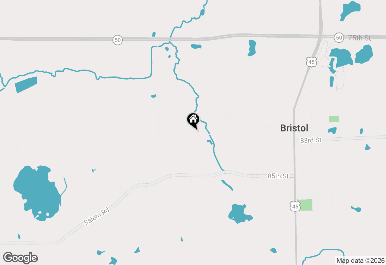 Map of 21200 82nd St, Bristol, WI 53104