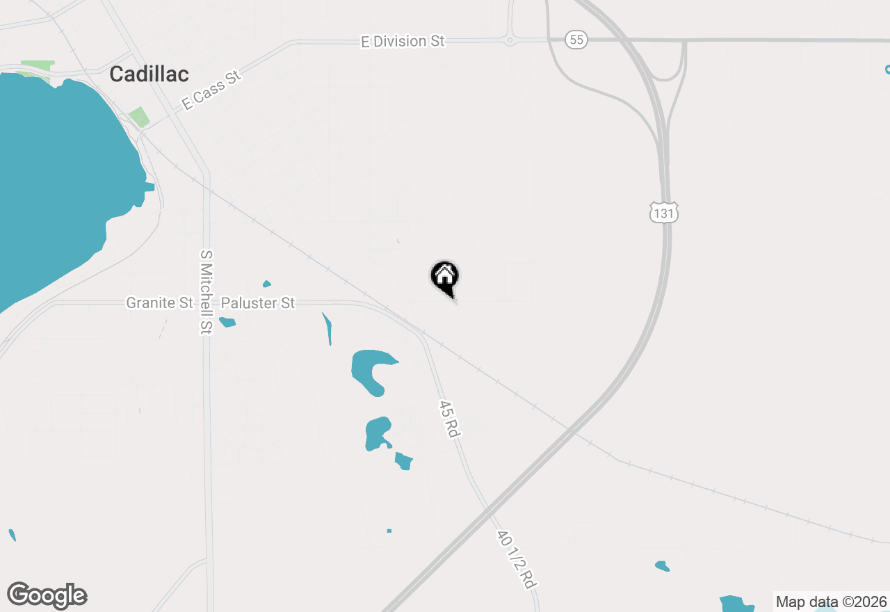 Map of 742 Paluster Street, Cadillac, MI 49601