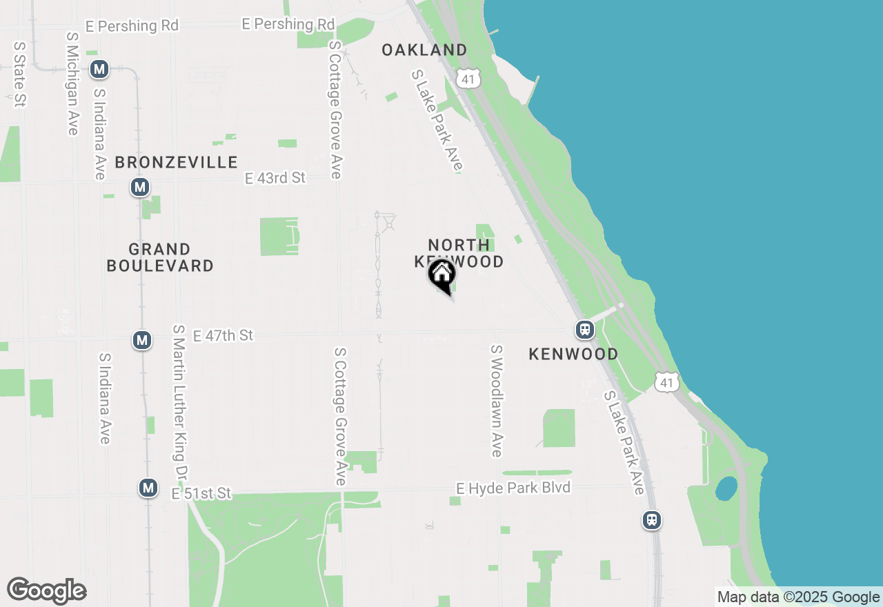 Map of 1033 E 46th Street #303, Chicago, IL 60653