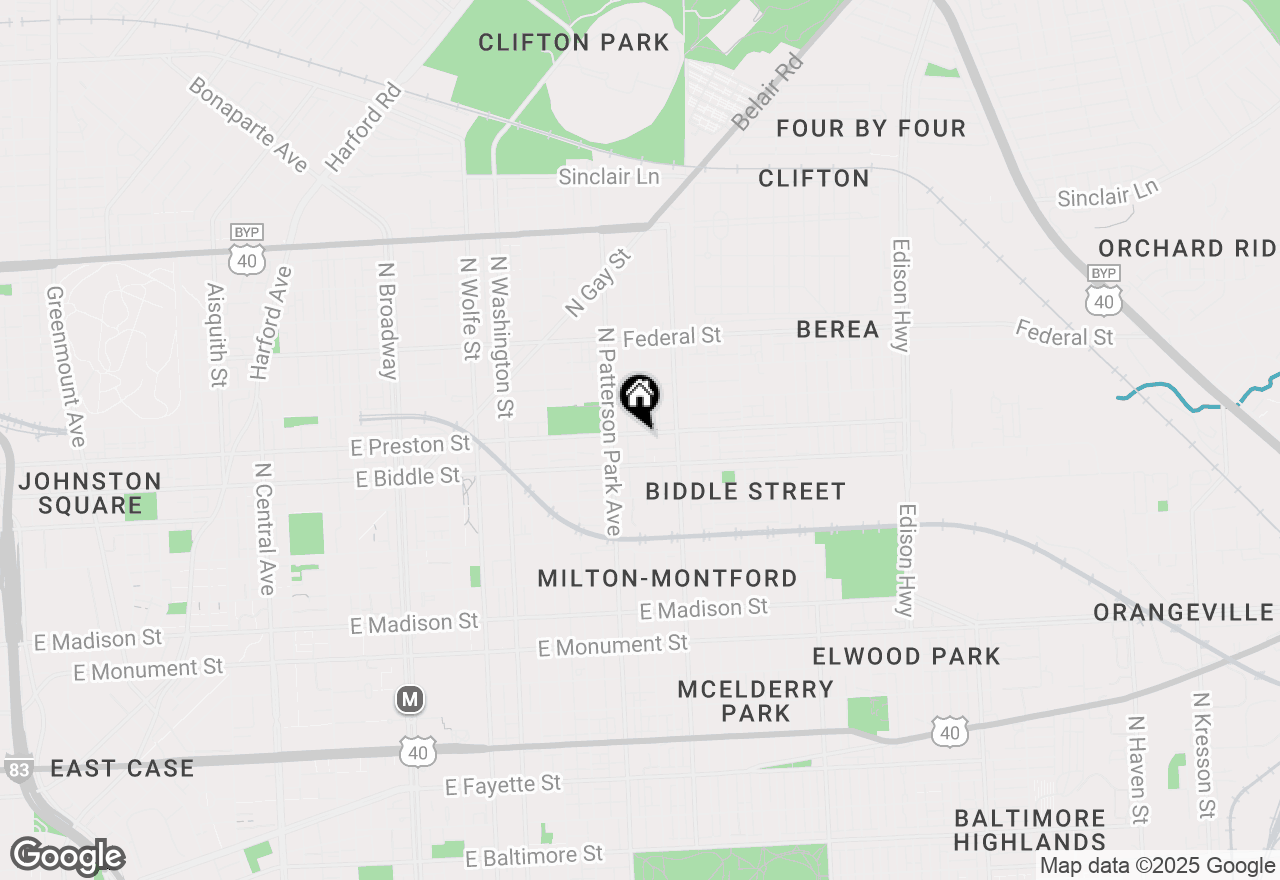 Map of 2325 E Preston Street, Baltimore, MD 21213