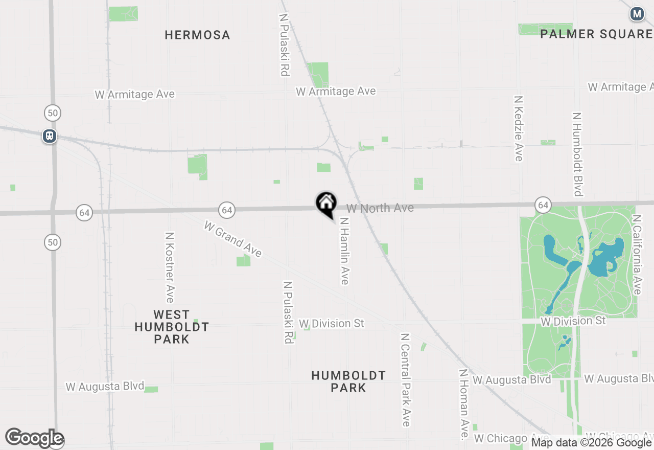 Map of 1522 N Avers Avenue, Chicago, IL 60651