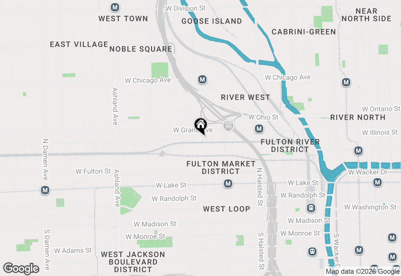 Map of 1122 W Hubbard Street #3E, Chicago, IL 60642