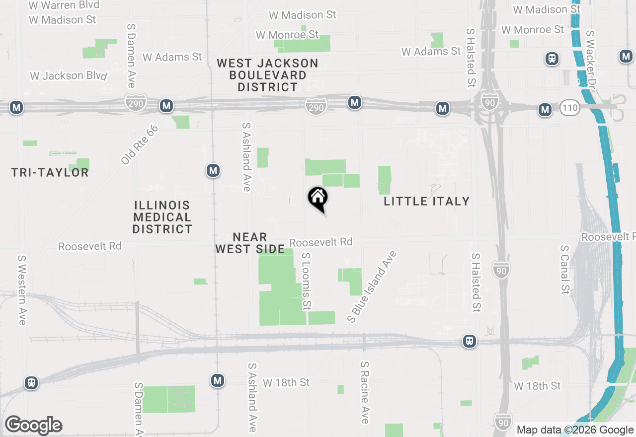 Map of 1335 W Fillmore Street #B, Chicago, IL 60607