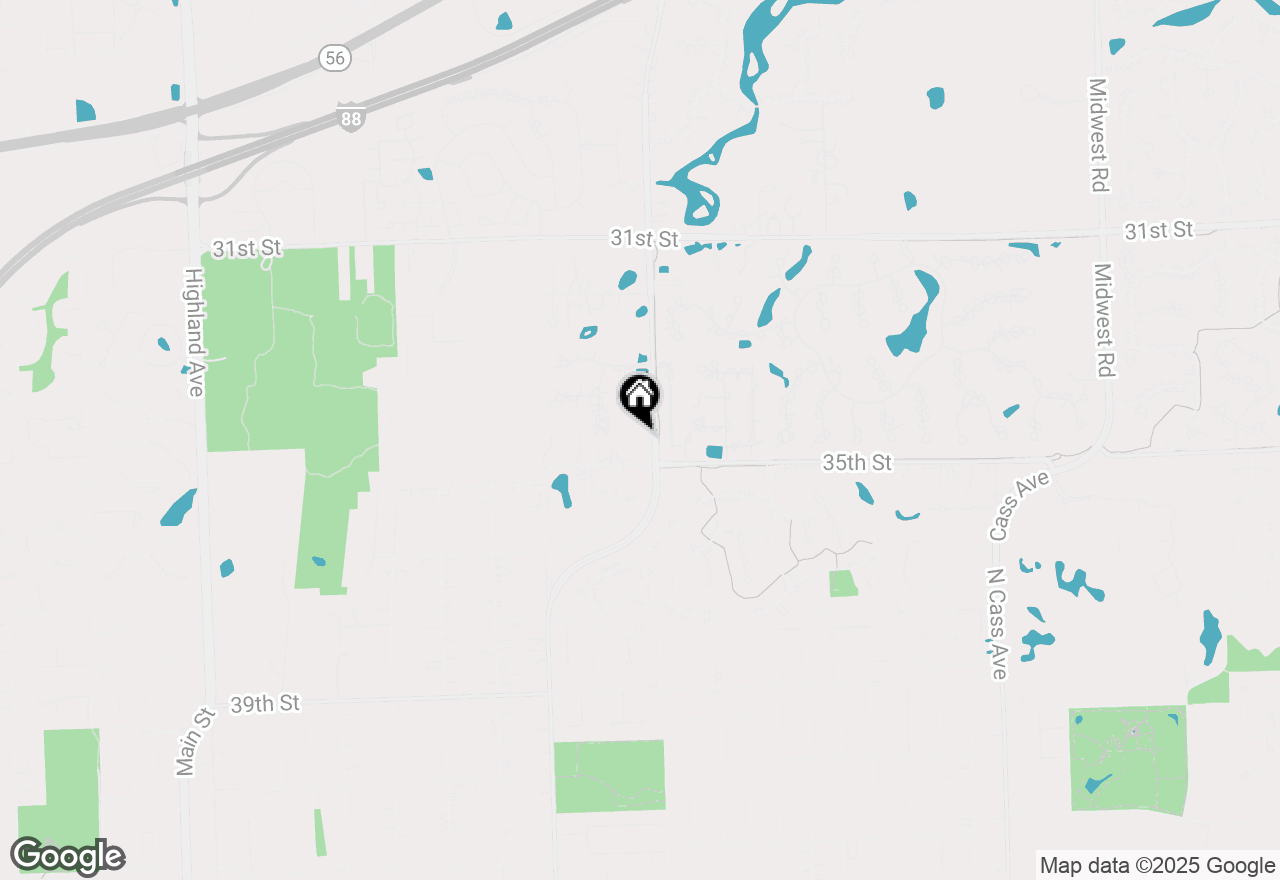 Map of 3412 Meyers Road, Oak Brook, IL 60523