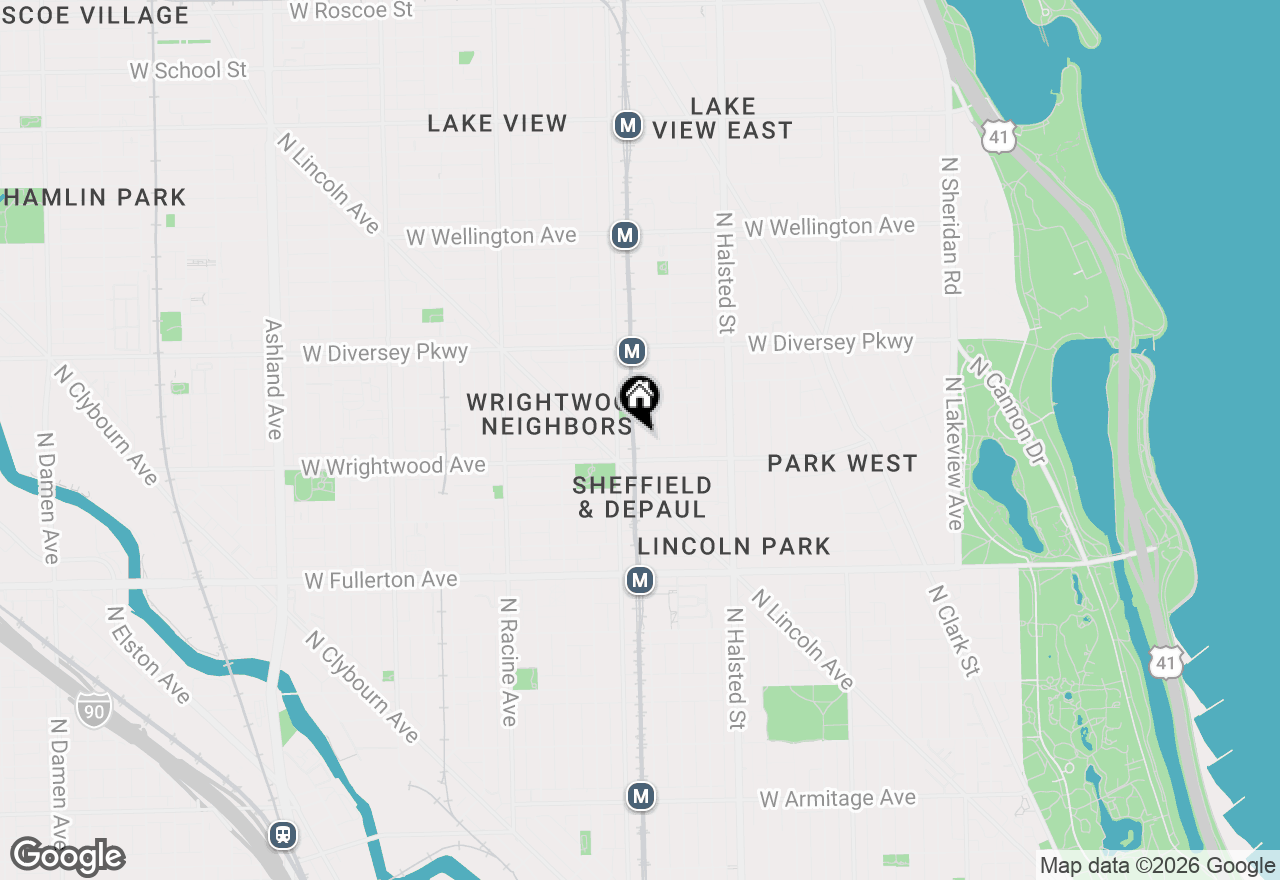 Map of 2620 N Wilton Avenue, Chicago, IL 60614