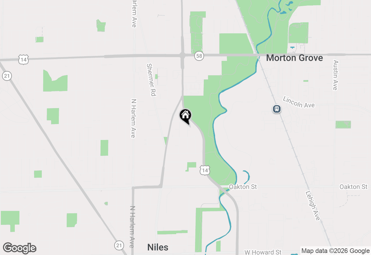 Map of 8334 N New England Avenue, Niles, IL 60714