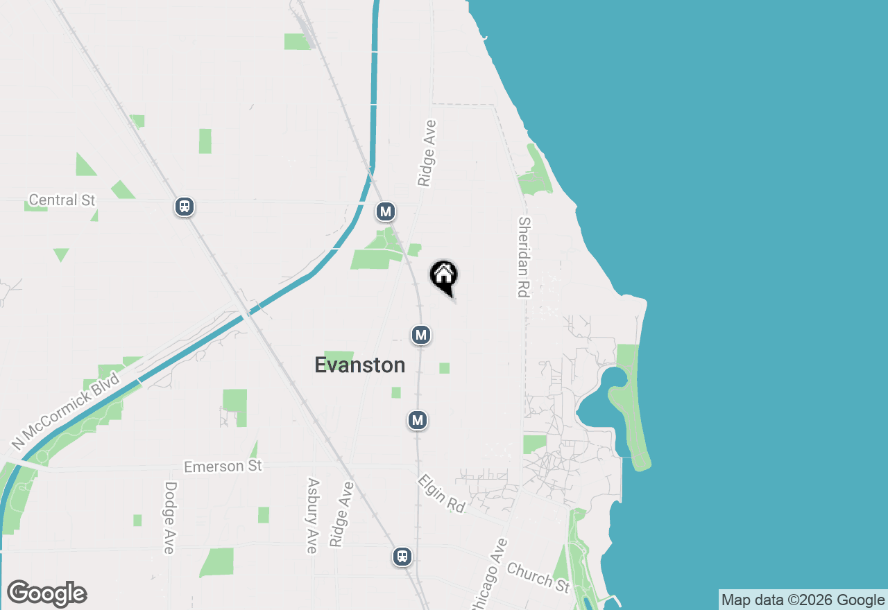 Map of 2300 Sherman Avenue #2B, Evanston, IL 60201