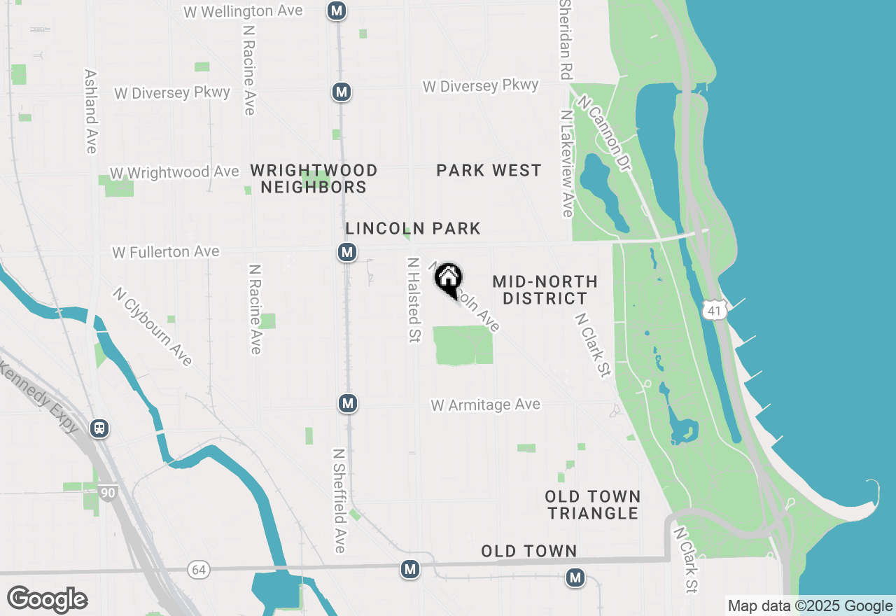 Map of 2224 N Orchard Street #3S, Chicago, IL 60614